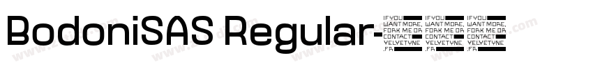 BodoniSAS Regular字体转换